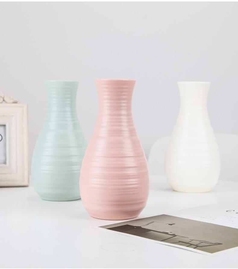 Imitation Ceramic Plastic Flower Vase