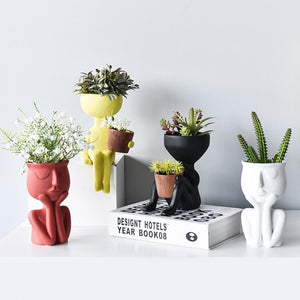 Character Portrait Flower Pot Desktop Vase