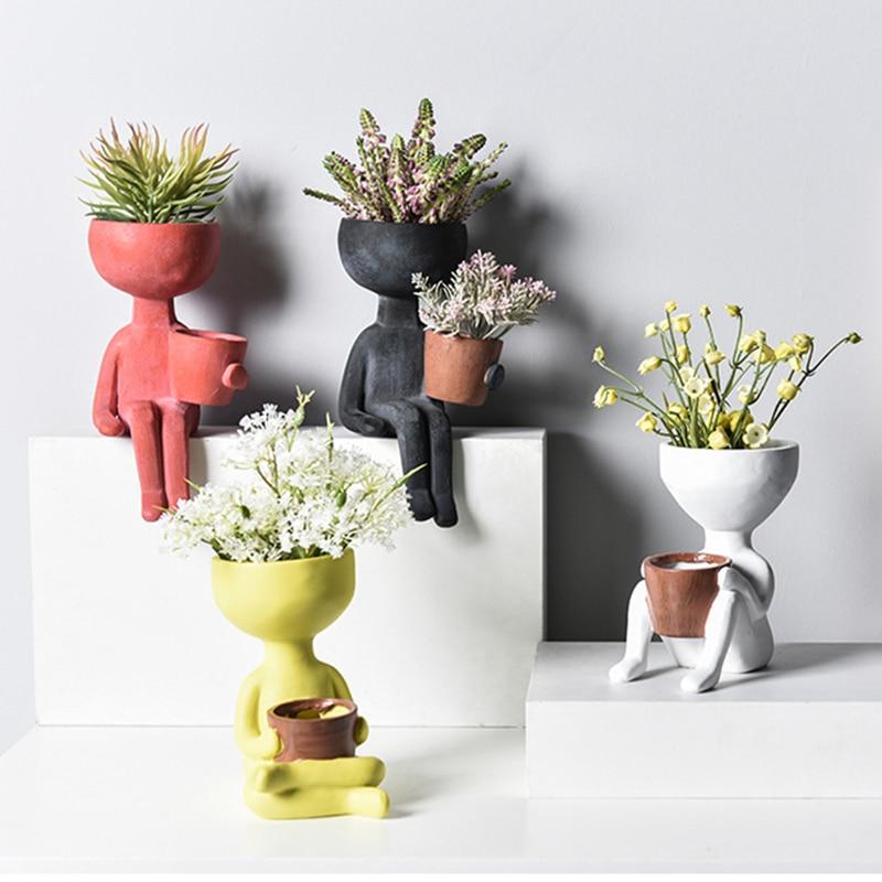 Character Portrait Flower Pot Desktop Vase