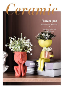 Character Portrait Flower Pot Desktop Vase