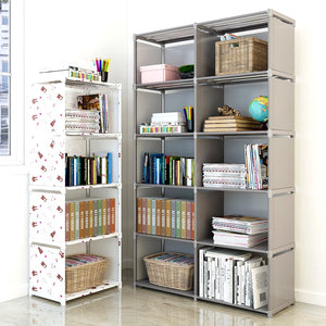 Assemble Bookshelf Non-woven Fabric Storage