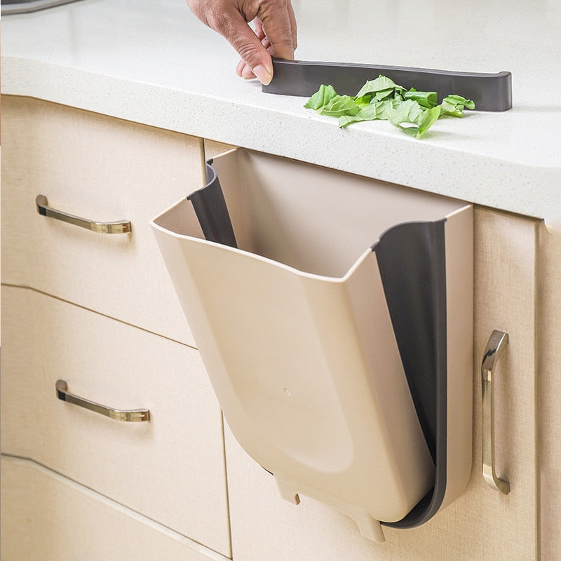 9L Folding Waste Bin Kitchen Cabinet