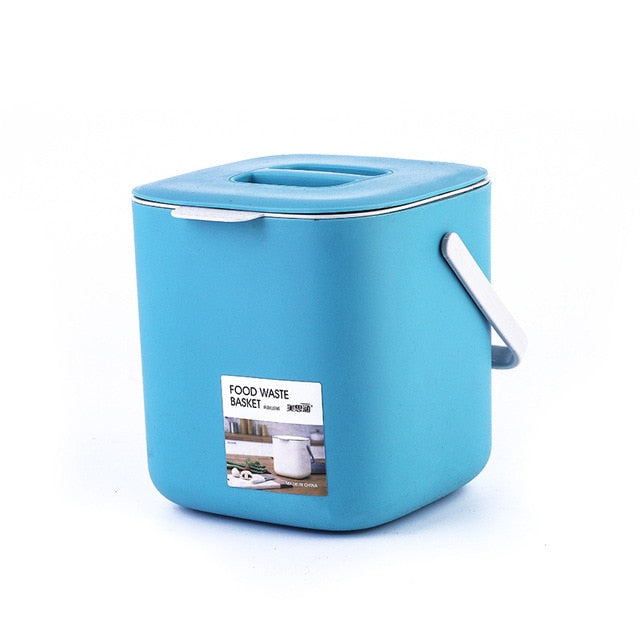 Plastic Kitchen Food Waste Trash Can